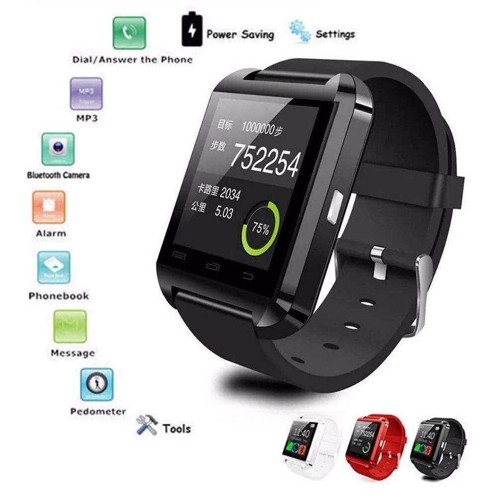 New U8 Watch Bluetooth Smart Watch Exercise Step Sleep Monitoring Gift Watch Smart Wear Factory Outlet